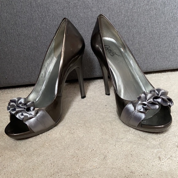 Carlos Santana peep toe platform heels size 8.5 - Picture 4 of 6